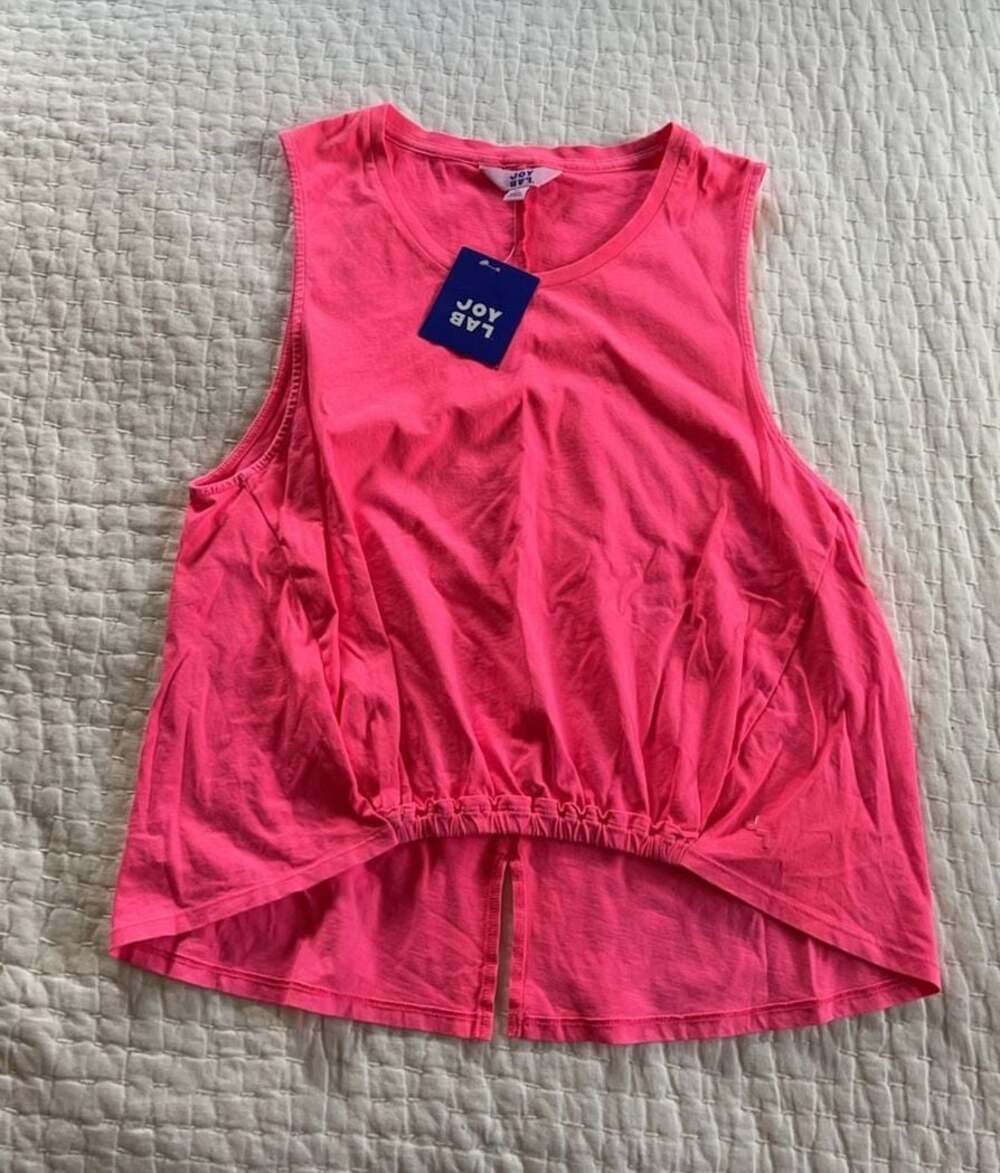 JoyLab Women's Pink Sleeveless High-Low Tank Top Size M